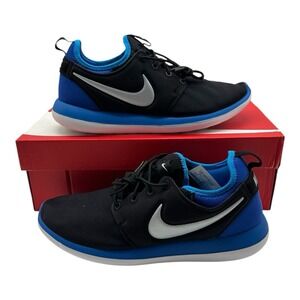 Nike Roshe Two GS Running Shoes Size Youth 6.5 Womens 8‎ Black Blue Sneakers